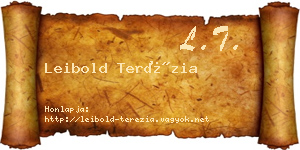 Leibold Terézia névjegykártya